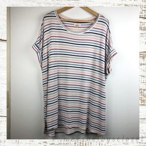 Cupio Striped T-shirt Short Sleeve Multi-Color Tee